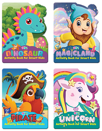 Activity Books for Smart Kids (Set of 4 Books)